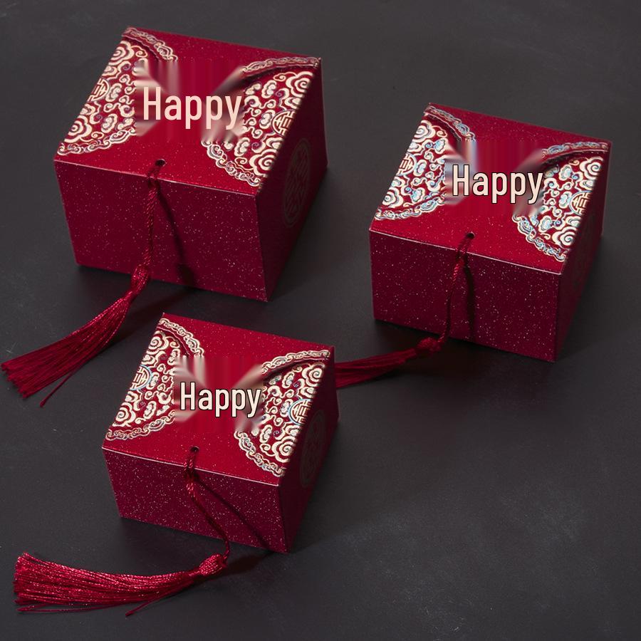 2024 National Style Wedding Candy Gift Box - Chinese Creative Engagement Bag