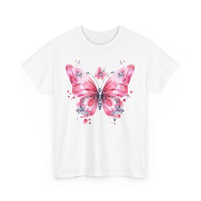 Schmetterlingsprint-Hemd Damen Oversized Ästhetisch Boho Trendiges Grafik-T-Shirt