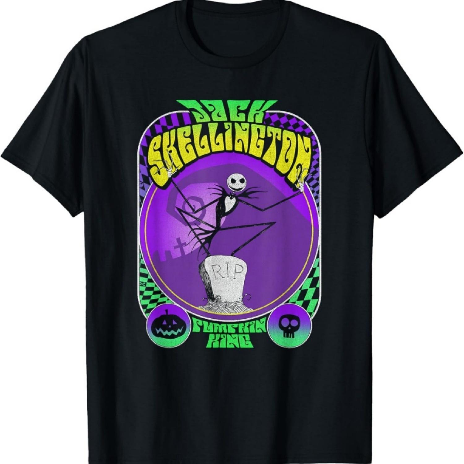 Дисней Кошмар перед Рождеством Ретро Футболка с Джеком Скеллингтоном S