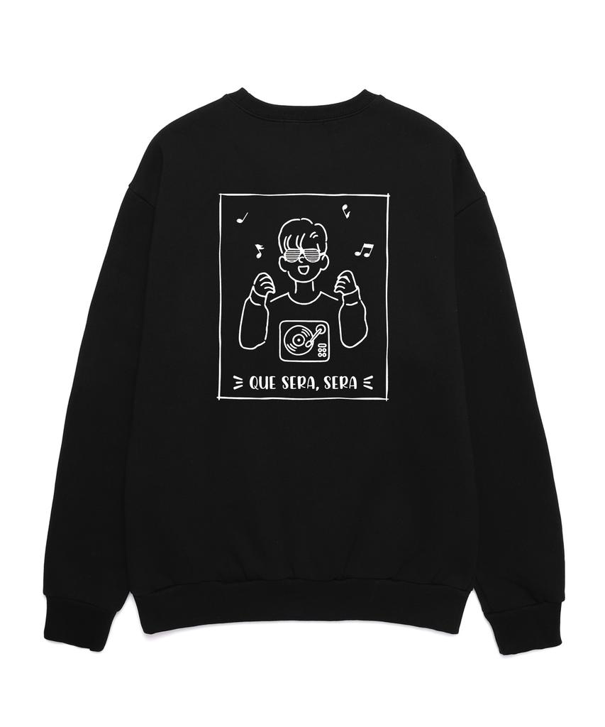 VANNWORKS Que Sera Sera Man Ver Oversized Sweatshirt (Vls0006) Black (B Type)