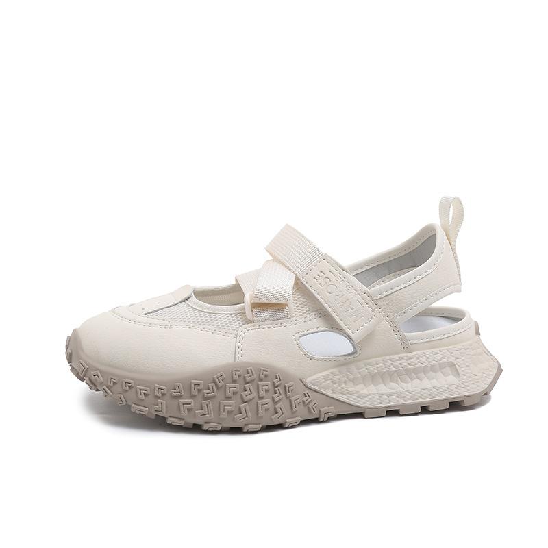 Mary Jane Baotou Sports Sandals Hollow Velcro Breathable Casual Moral Training Shoes Forrest Gump Shoes