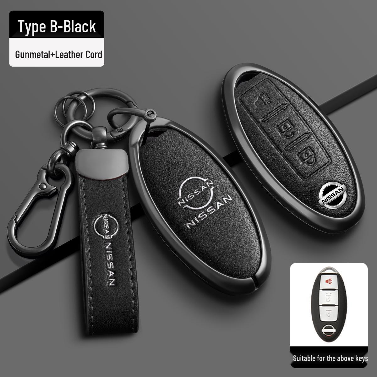 

Високоякісний чохол для ключів для Nissan: Sylphy, Teana, Qashqai, Kicks, Bluebird - Унісекс Автомобільна пряжка