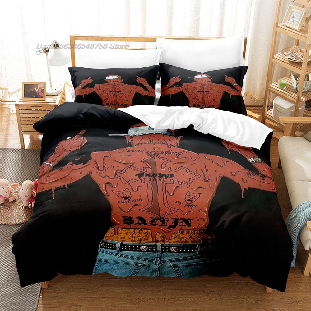 2 PAC Bettwäsche Set Einzelbett Twin Voll Queen King-Size Maße Maße Bettwäsche Set Erwachsener Kind Schlafzimmer Bettbezug Sets Druck Tupac Amaru Shakur