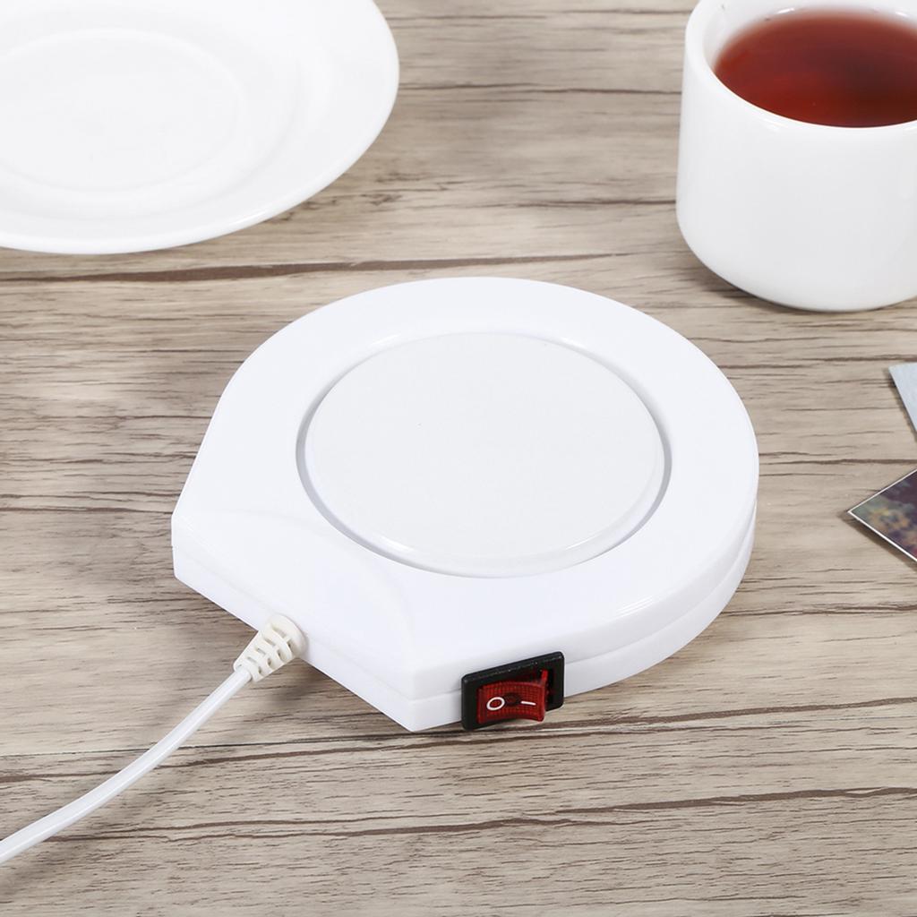 , Electric Cup Warmer Hter Pad Coffee T Milk Mug for T Milk Soup with Low Power Consumption, Light Weight Portable Mug Warmer Mat fo