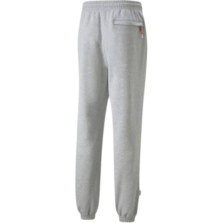 Puma Logo Print Drawstring Cuffed Casual Pants Men bottoms Gray 536113-04