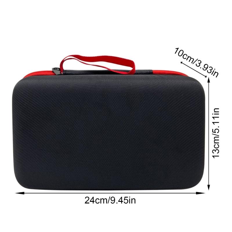 EVA Car Chargers Storage Pouch with Smooth Zippers Hard Shell Case for Inflator and Tool 9.5X5X4Inch Black