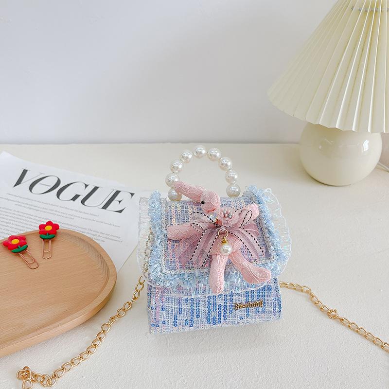 Kids Fashion Bag Cute Princess Crossbody Bags For Girls Tote Hand Bag Kawaii Bowknot Messenger Bag Toddler Purses And Handbags