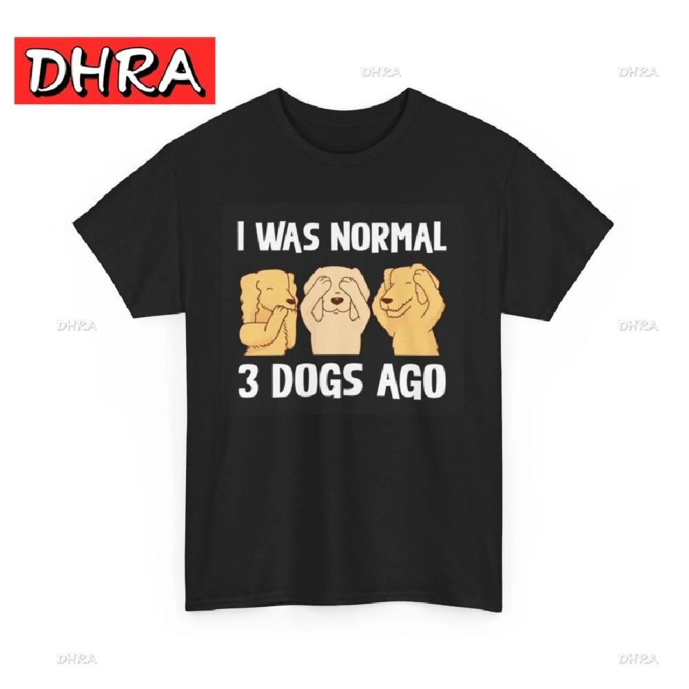 

I Was Normal Three Dogs Ago Graphic T Shirt Funny Unisex Heavy Cotton Tee Graphic Youthful T-shirt Stylish Simple Fashion Tee XXXXXL чорний