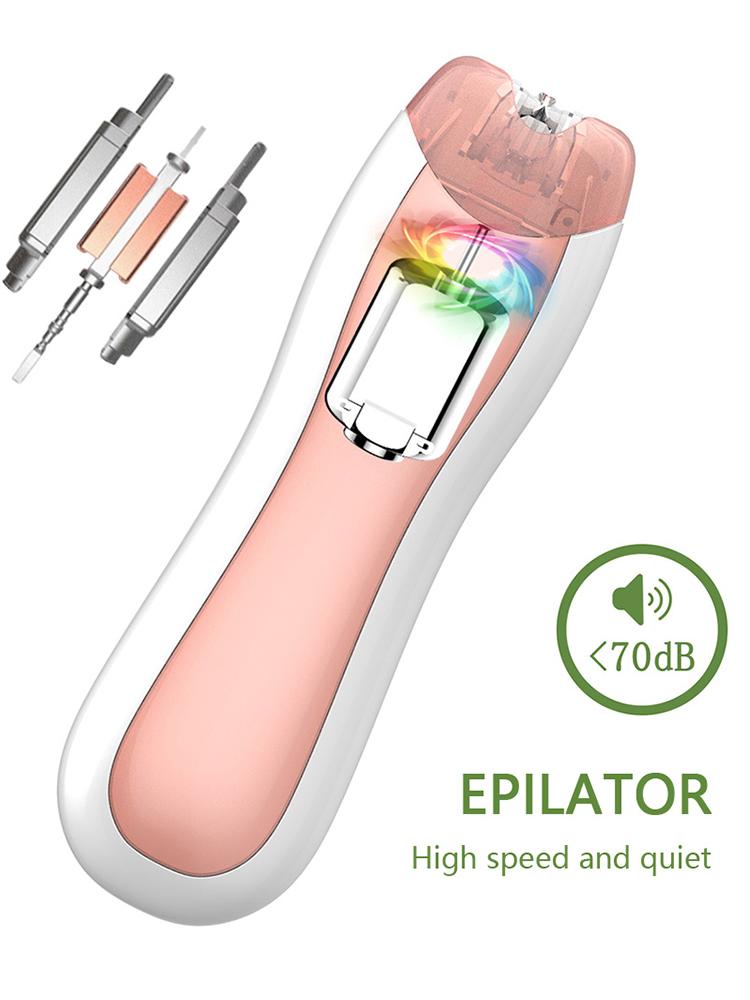 Women Electric Epilator Portable Painless Hair Trimmer Armpit Leg Hair Removal Machine Underarms Bikini Hair Remover