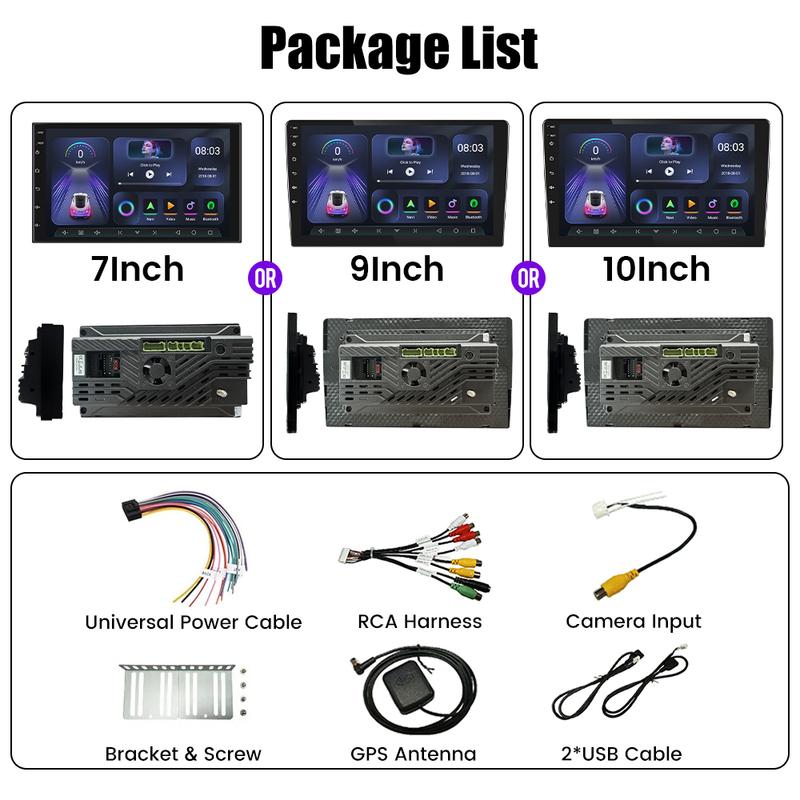 2 Din 7" 9" 10" Android Car Radio Universal Carplay Multimedia Video Player GPS FM WIFI For Nissan Kia Honda VW Hyundai Toyota