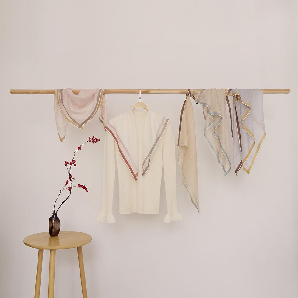 Women's Water-Soluble Cashmere Plaid Shawl: Sun-Blocking Summer Square Scarf & Air-Conditioned Room Wrap