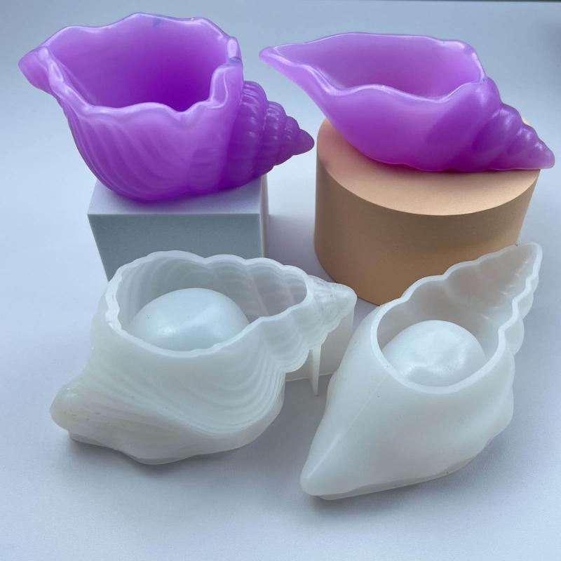 Silicone Mould for DIY Seashells Snail Ornament Storage Box Resin Mold Perfect for Jewelry Holder Mold Home Decoration