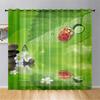 Cartoon Ladybug Curtain Funny Animal Translucent Voile Curtains Bedroom Living Room Balcony Decor Tulle With Sheer Polyester Perfect For