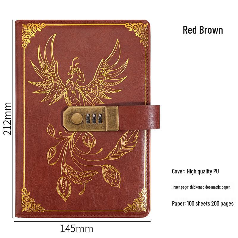 Set Regalo Quaderno Password A5 - Registro Riunioni d'Affari d'Ufficio & Diario Vintage con Logo Personalizzabile.