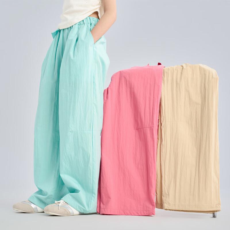 Girls' Summer Candy Color Straight-Leg Casual Pants