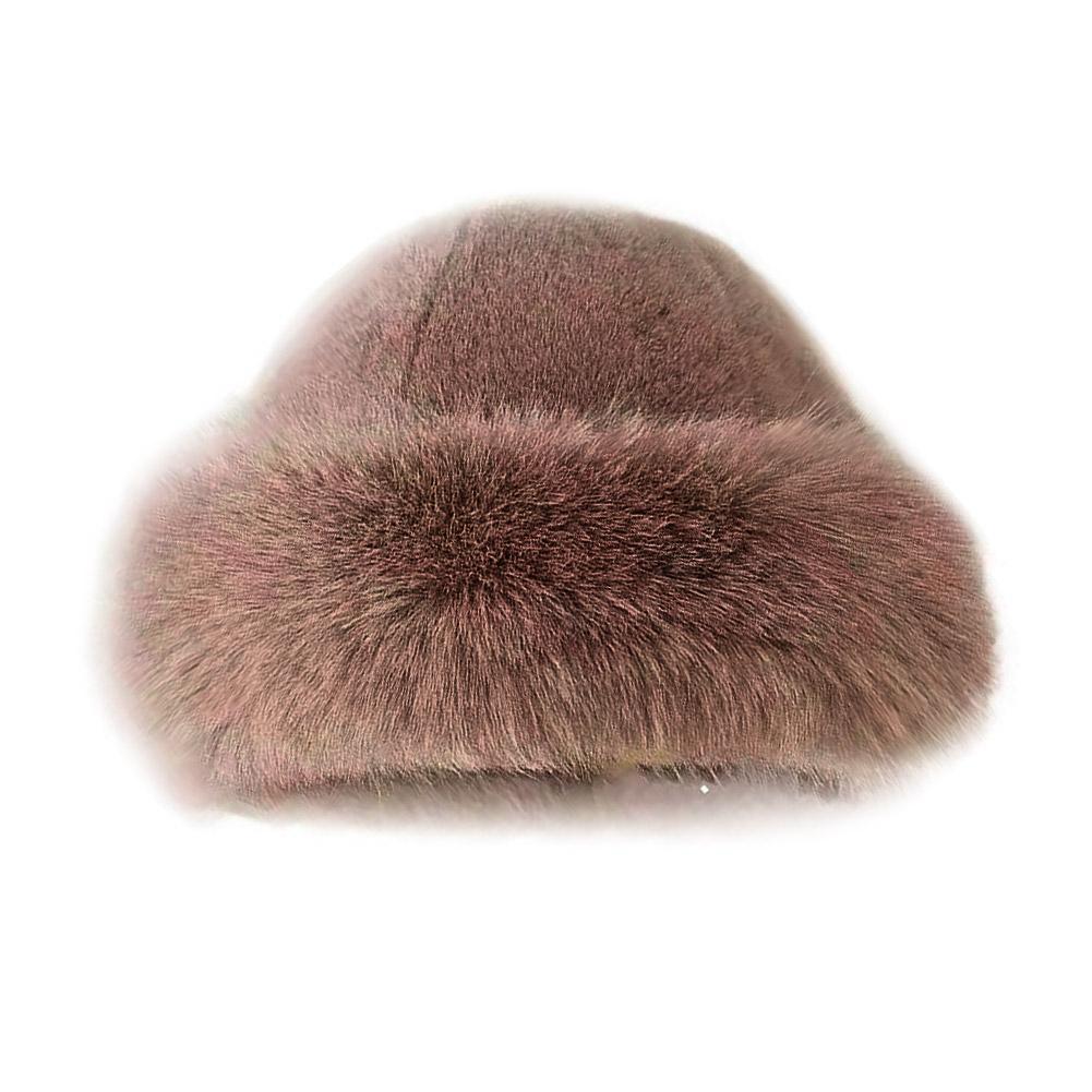 Winter Thick Warm Furry Beanie Hat Mongolian Style Ear Protection Plush Cap, Casual Solid Color Brimless Hat for Women Men