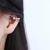 Double-Layer Zircon Star Ear Clips Exquisite Design Super Flash Three Star-Shaped Ear Bone Clips No Ear Holes Meteor Earrings