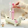 Cute Dachshund Shaped Toothbrush Holder, Creative Bathroom Organizer for Family Daily Use & Home Decor