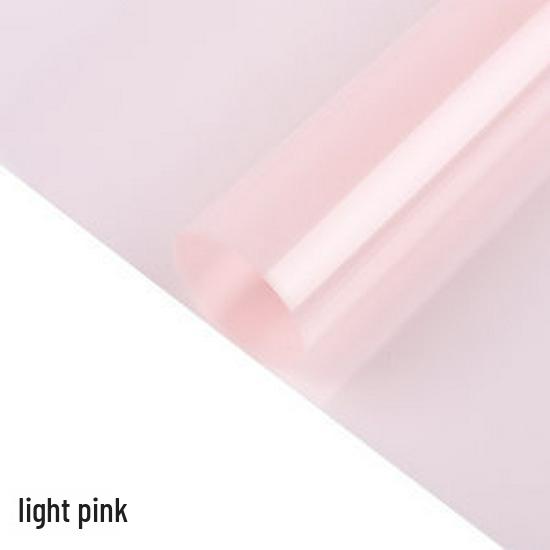 

5-дротова водонепроникна желейна плівка, золотий край, квітковий папір Fog Bread, обгортка для букетів квітів (20 аркушів) Light pink;56*56CM