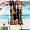 Playful Crowd of Cats Print Beach Towel, Quick Drying, Suitable for Travel, Outdoor Sports, Jogging, the Beach and Swimming, Gift
