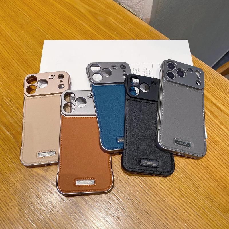 For Magsafe Magnetic Leather Frameless Case for iPhone 17 Pro Max 17 Air 16 15 14 13 Wireless Charging Better Heat Hard Bumper