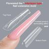 256Pcs Sandwich Plastic Nail Extension Forms Quick Easy No Paper Backing for Salon and Personal Styling