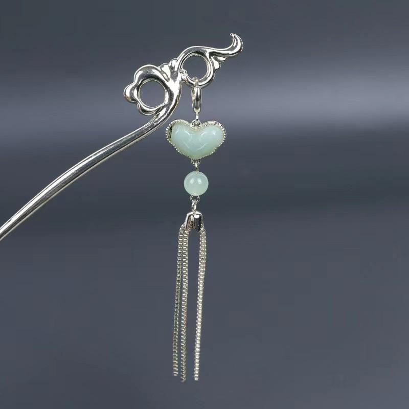 Elegant Ancient Style Minimalist Women's Tassel Hairpin - New Chinese Design