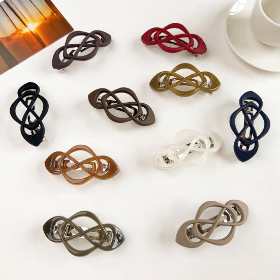 1/4Pcs Vintage French Hair Barrette Matte Finish Hair Clips Cross-Shaped Design Hair Styling Tool Hair Accessories