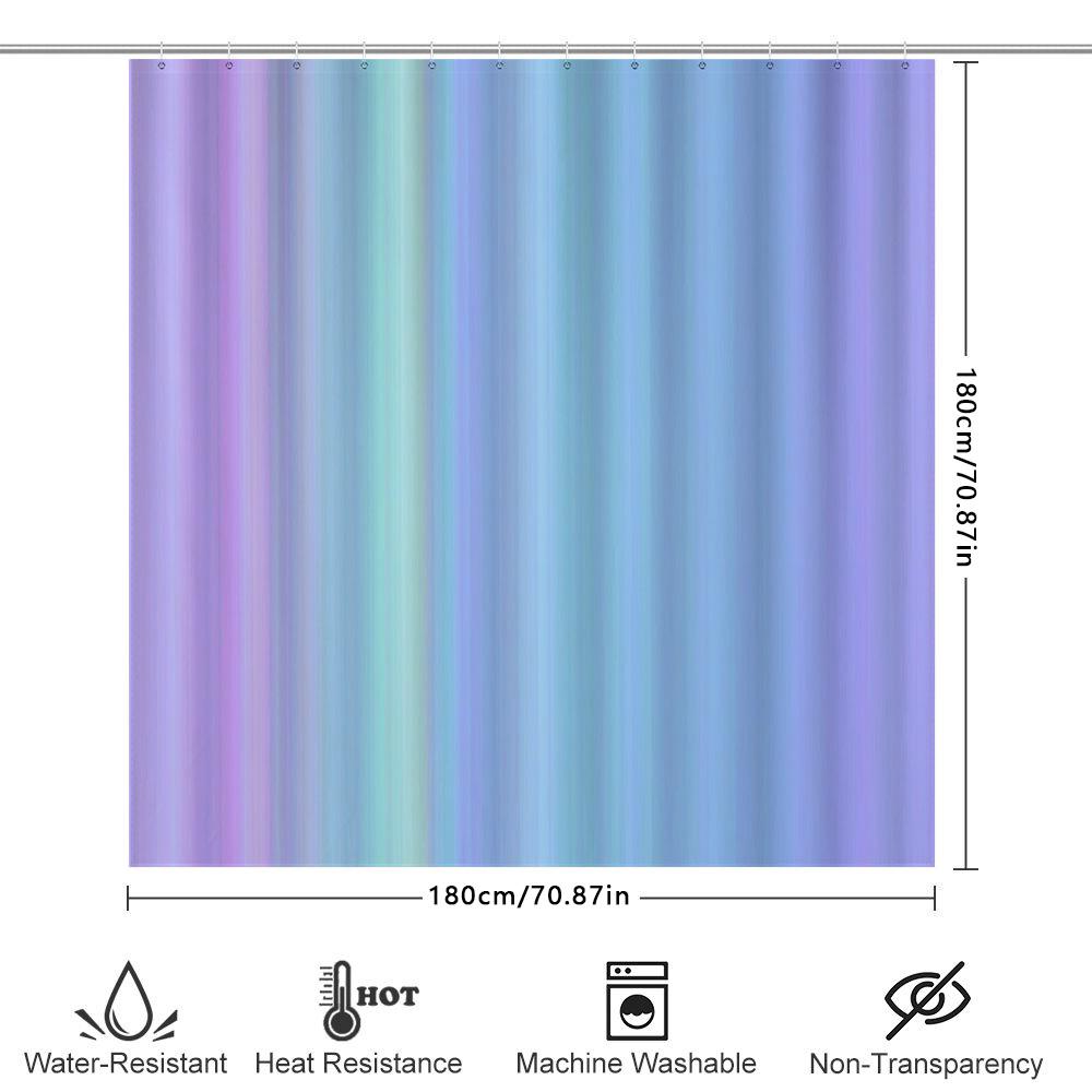 Modern Bath Shower Curtain with Horse Print for Bathroom Decoration White Polyester Fabric Hanging Rings Included (180cm X 240cm