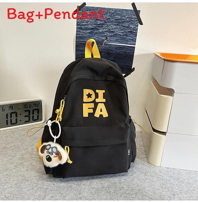 Jugend-Campus-Rucksack mit Buchstabenmuster und Nylon für Studenten