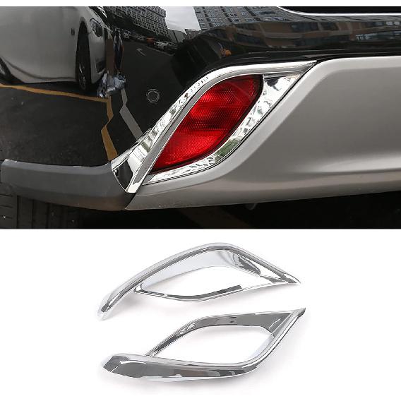 Car Accessories Fit For Toyota Highlander 2020 2021 2022 2023 2024 2025 Exterior Decoration Rear Fog Light Lamp Frame Cover Trim (Glossy Chrome