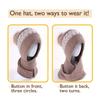 1PC Hat Windproof Earmuffs Knitted Hat Integrated Scarf Cozy Ear-Protecting Warm Set Fashionable