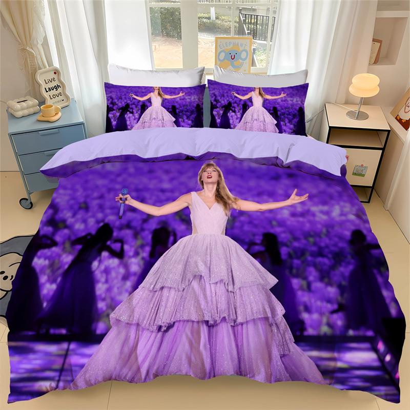 Ensemble de literie Singer Américain, Belle Housse de couette Singer Taylor pour Garçons et Filles Cadeau pour Fan Décoration de Chambre 140X200CM-2PCS