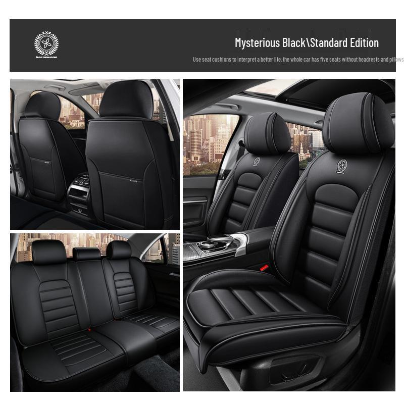 All-Season Nappa Leather Car Seat Cover - Universal Fit