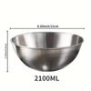 The Mixing Bowl Stainless Steel Food-grade Cooking Basin Serving Bowl Graduated Heavy Dishwasher Safety Vegetable Cleaning Salad Bowl.