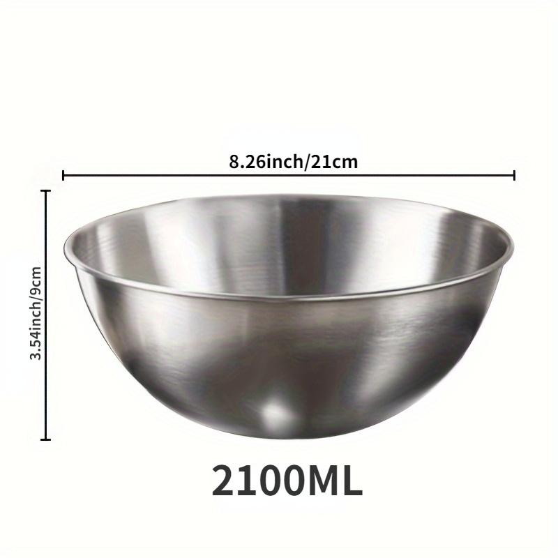 The Mixing Bowl Stainless Steel Food-grade Cooking Basin Serving Bowl Graduated Heavy Dishwasher Safety Vegetable Cleaning Salad Bowl.