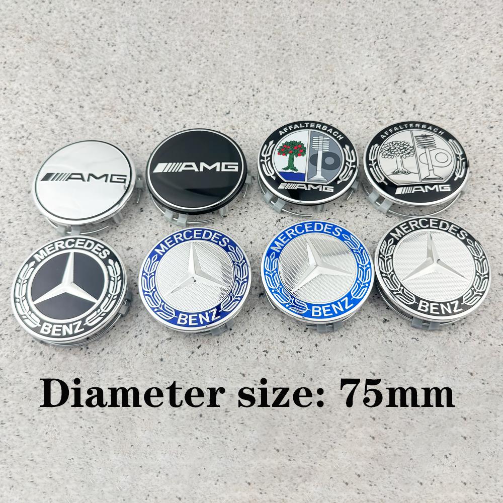 4 Stück Für Mercedes Benz AMG C207 C218 A207 C117 CLA CLS E-Klasse W212 S212 X166 W176 W205 75mm Auto Radnabendeckel Logo