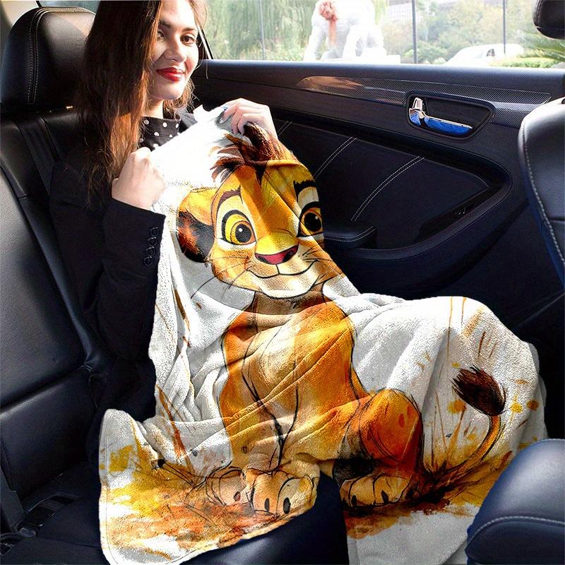 1PC Seasonal Universal Lion King Simba Blanket, Perfect for Home Decoration, Soft Flannel Throw Blanket, Versatile & Cozy for Bedroom, Living Room, Tr