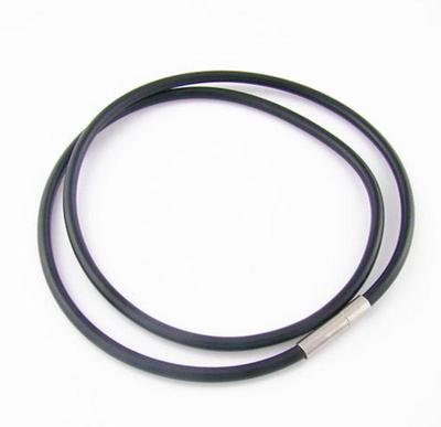  1Pcs Fashion Men's Stainless Steel Clasp Cowhide Leather Cord Pendant Necklace 