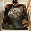 American Shorthair,pattern Flannel Blanket, High Quality Comfortable for All Seasons, Home Decor, Warmth and Comfort, Perfect for Gifts.