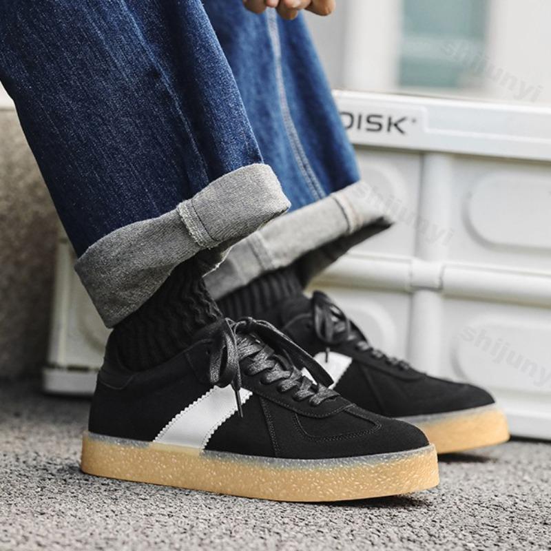 2026 Autumn New Niche Retro Design Men's Low Top Casual Shoes Fashi Trend Versatile Comfortable N Slip Lace Up Flat Sneakers