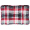 Pallet Cushion Red Checkered Pattern 50x40x12 Cm Fabric