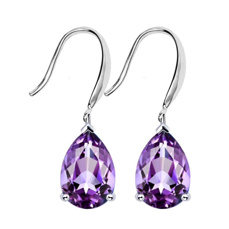 925 Sterling Sølv Krystall Engel Tå Topas Halskjede - Valentinsdag Vintage Kragebenssmykke