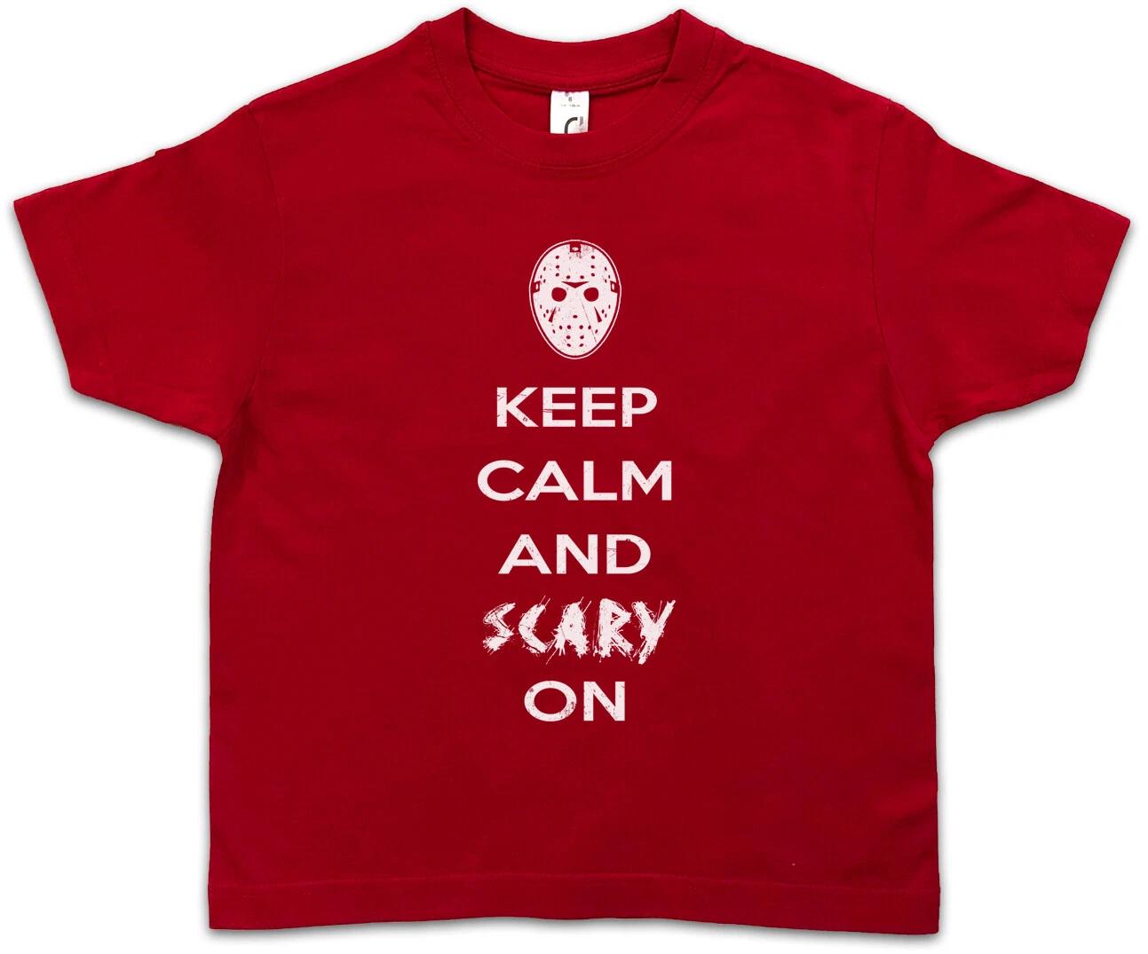 KEEP CALM AND SCARY ON Kids Boys kids boys T-Shirt Friday The Jason 13th Hockey 110