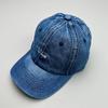 Versatile Fashion Embroidered Denim Letter Washed Sunshade Korean Baseball Cap Men'S And Women'S Trend Breathable