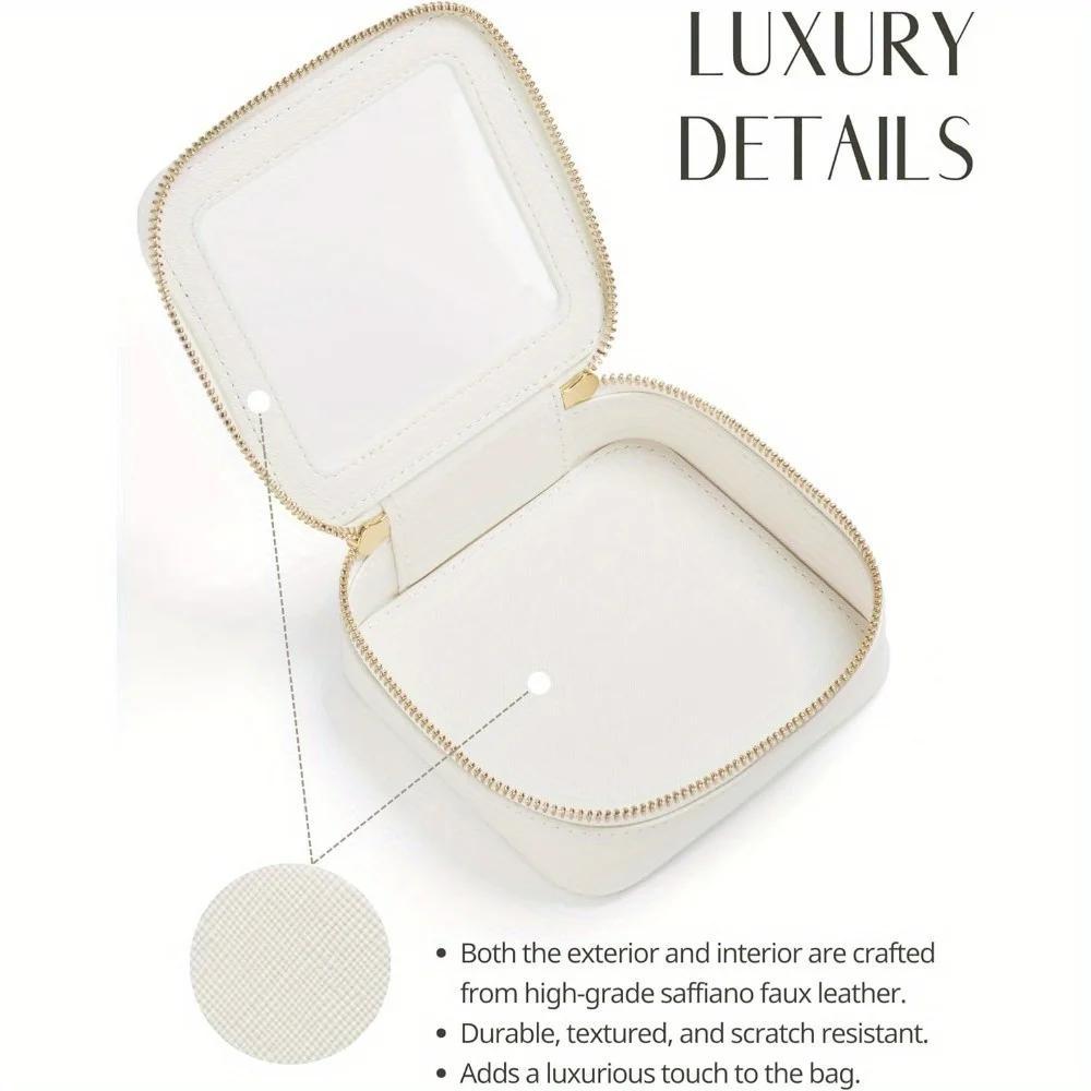 Liten kosmetikapåse för handväska Mini smink för söt genomskinlig påse Reseorganisatörsfodral för necessär Vattentät Fyrkantig påse Dragkedja