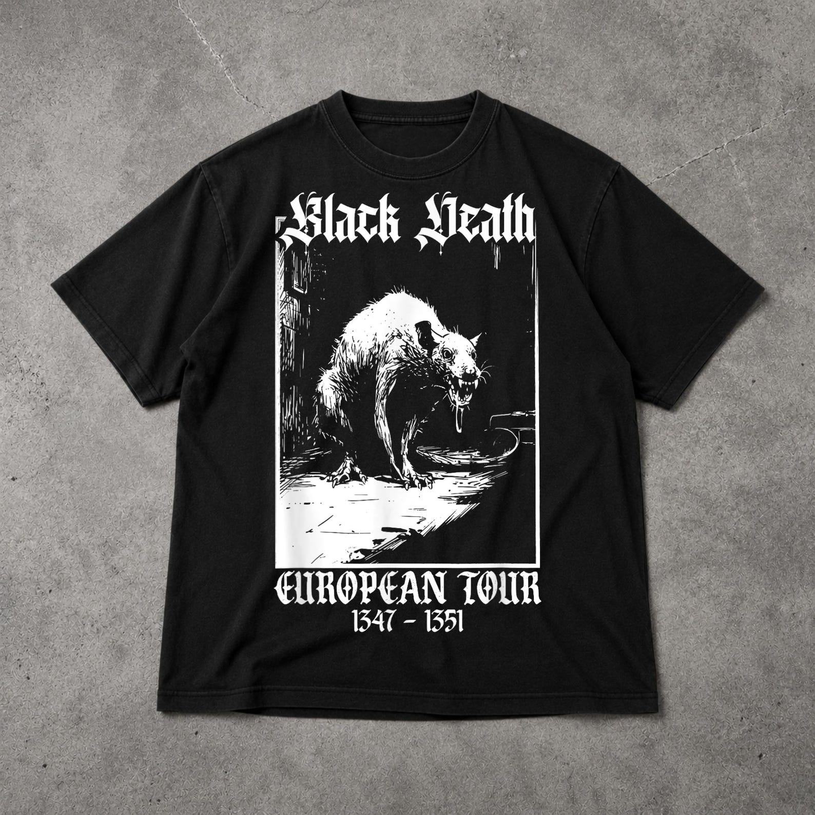Black Death Shirt, Medieval Plague Graphic Tee, Dark History Gothic T Shirt, Vintage Skeleton Humor Tee 2XL