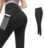 LIVELILY Leggings mit verkürztem Bund und Taschen für Laufen, Fitness, Pilates, Yoga, Tanz, (L, Schwarz)