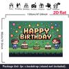 Retro Pixel Art Tapestry for Birthday, Cake Smash and Gaming Themed Photoshoot