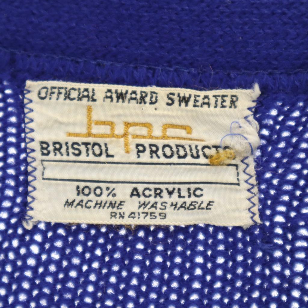 Bpc BRISTOL PRODUCT COMPANY 70-tals vintage Långärmad V-ringad stickad kofta Dam Begagnad